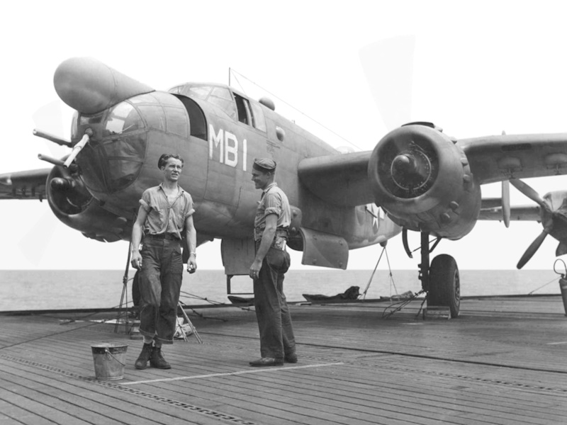 PBJ-1D on USS MANILA BAY