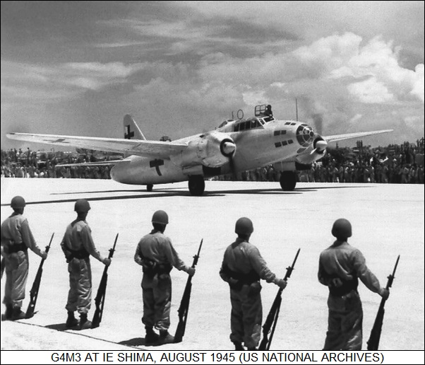 Mitsubishi G4M1 at Ie Shima, August 1945