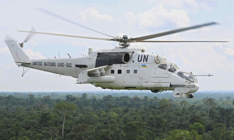 Ukrainian Hind in UN colors